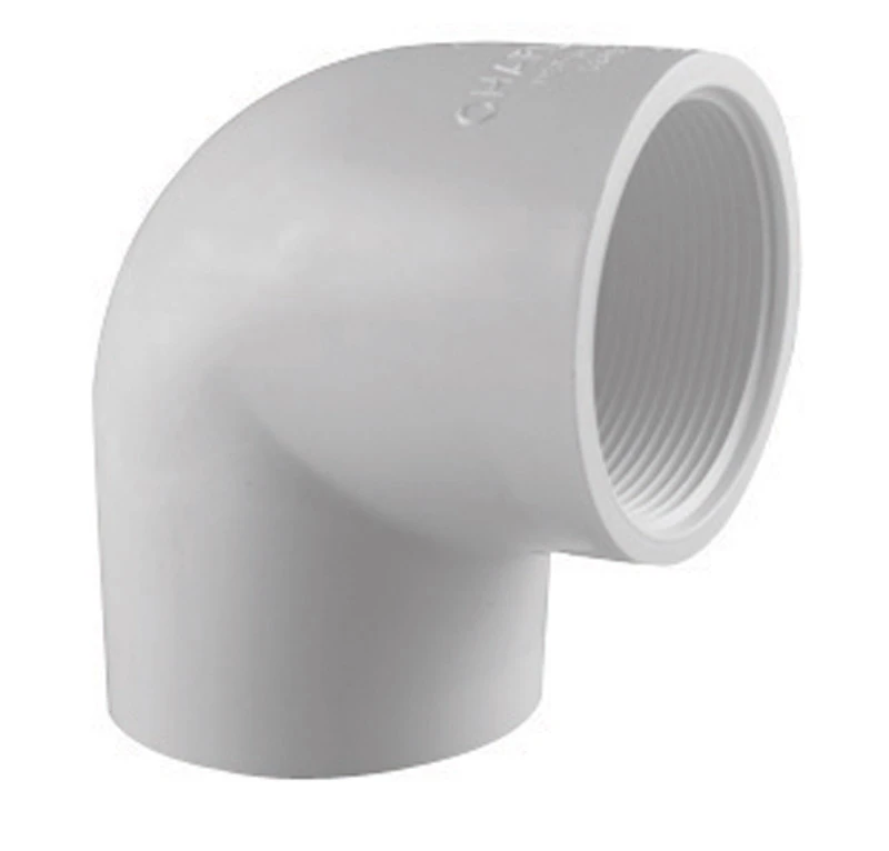 Schedule 40 Pipe Elbow, 90-Degree, White, 1 In. Slip x FT
