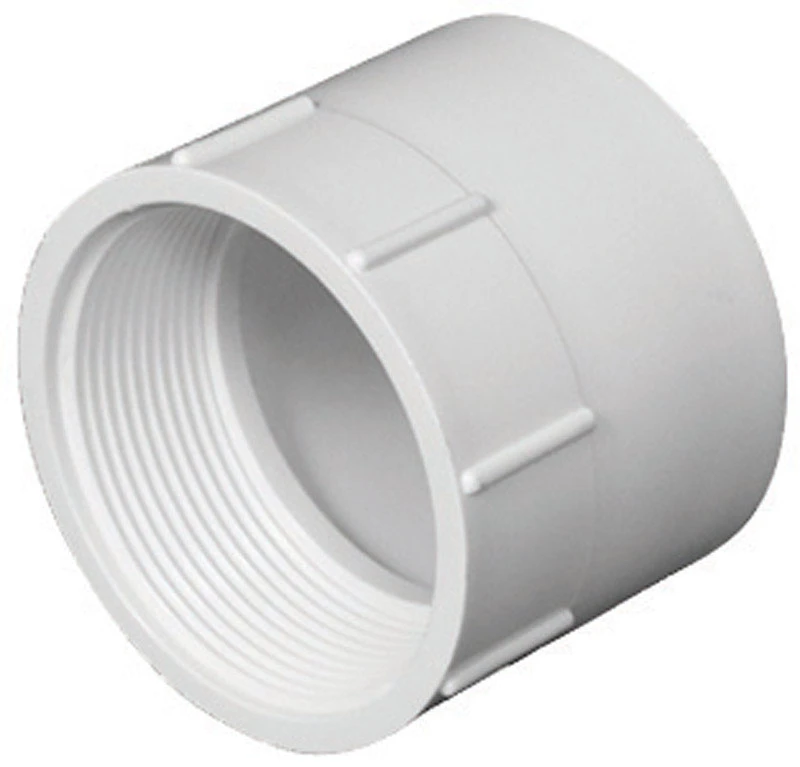 Schedule 40 DWV Pipe Adapter, PVC, 2 In. FPT
