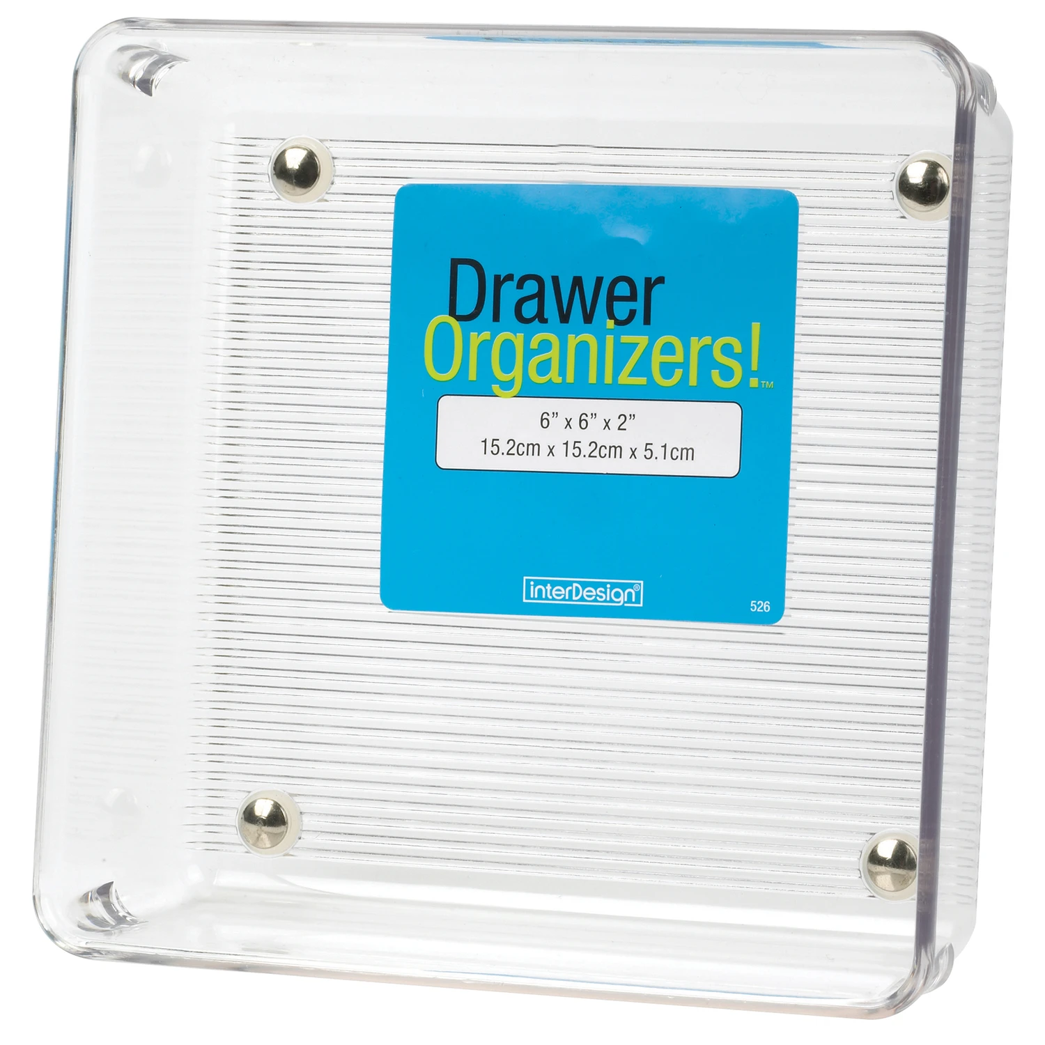 Linus 6 In. X 6 In. X 2 In. Clear Plastic Drawer Organizer