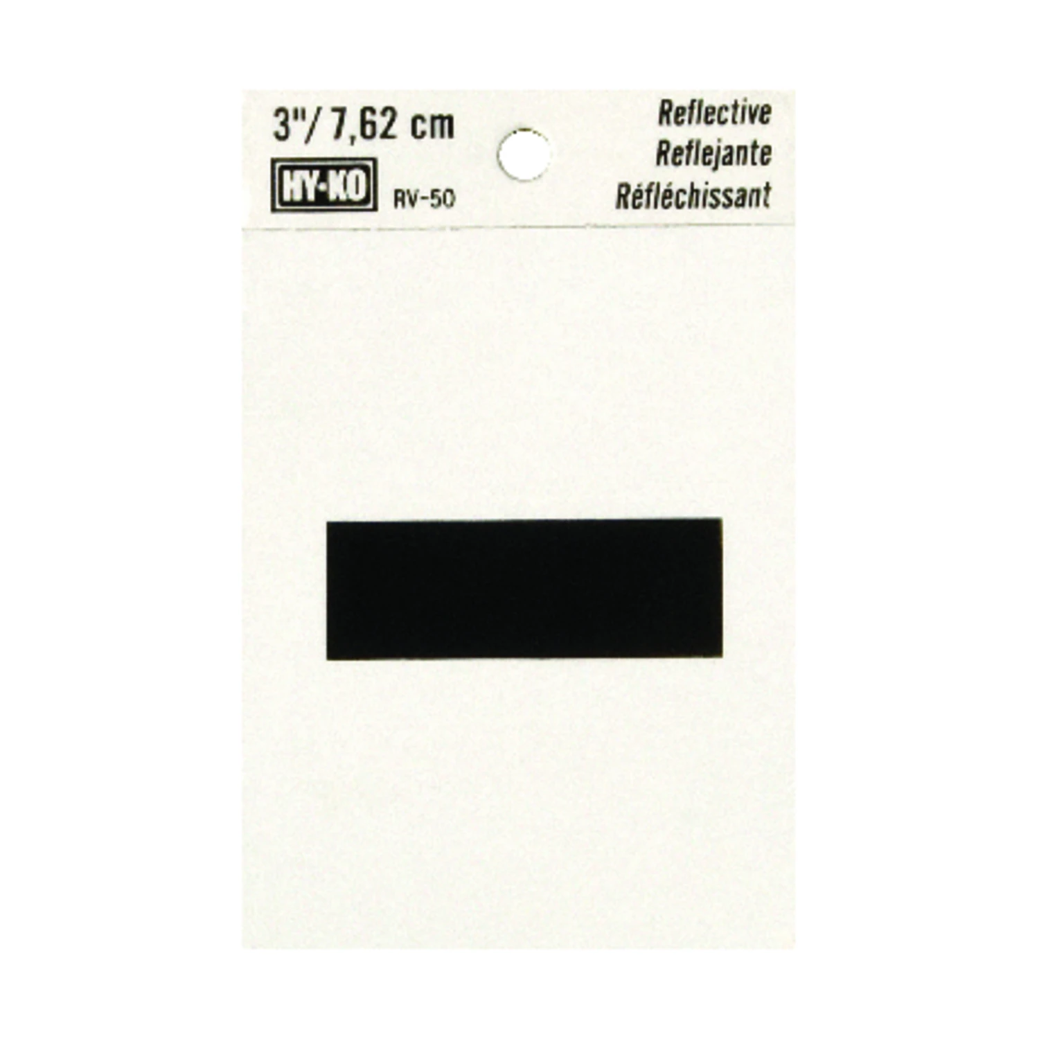 3 In. Reflective Vinyl Self-adhesive Hyphen Symbol For Boats And Vehicles