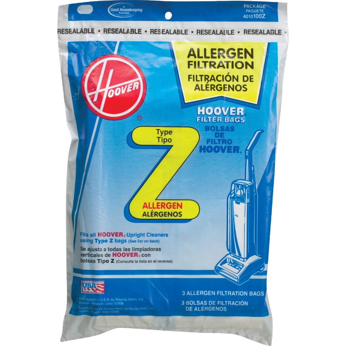Hoover Vacuum Bag For Bag 3 pk