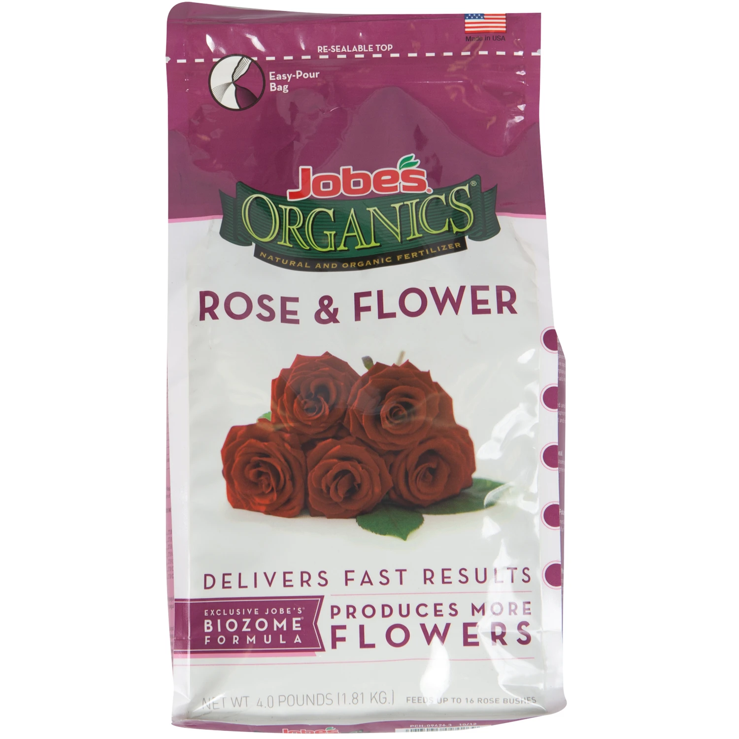Biozome Organic Granules Plant Food 4 Lb For Roses & Flowers