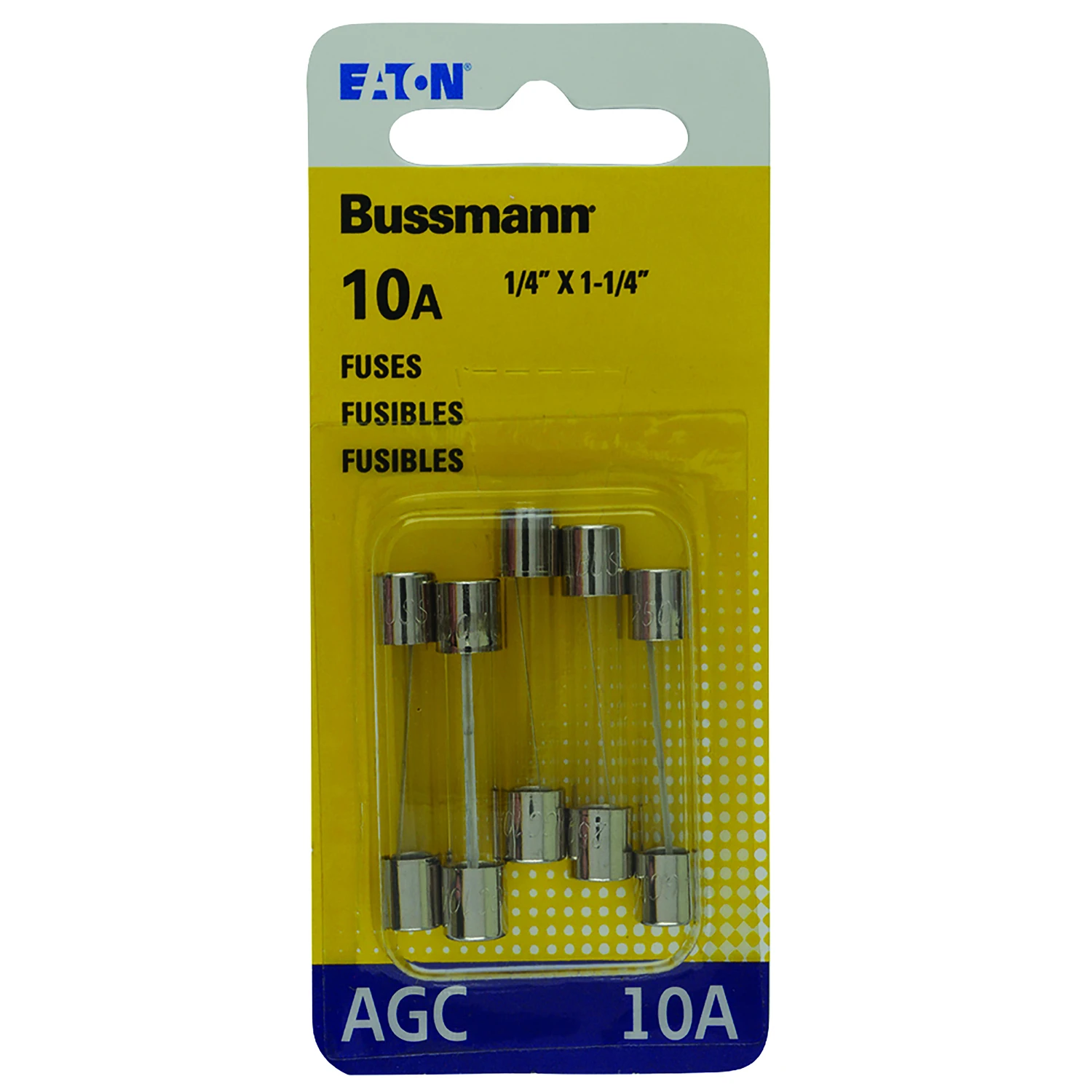 Automotive Fuses, Glass Tube, 1/4 x 11/4 In., 10-Amp, 5-Pk.