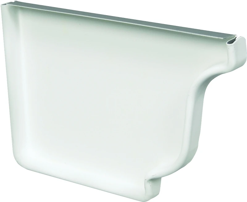 5 In. H X 5 In. W X 5 In. L White Aluminum K Style Left End Cap