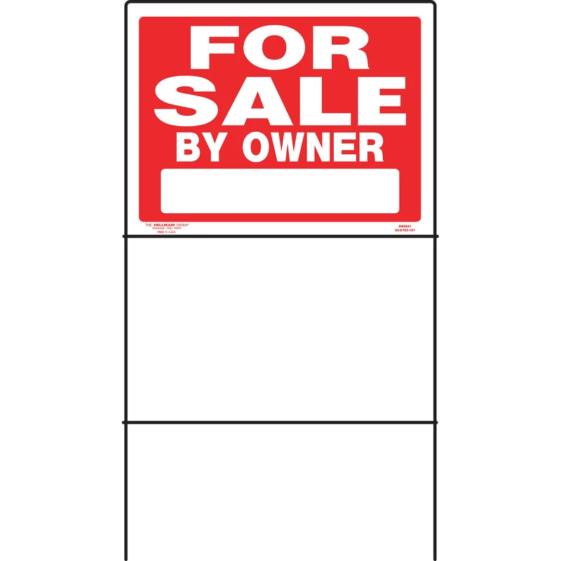 For Sale By Owner Sign 18 In. H X 24 In. W With Frame