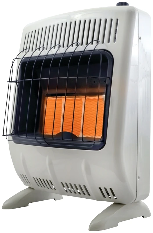 White Vent-Free Propane Wall Heater, 18,000 British Thermal Units, Covers 500 Square Feet