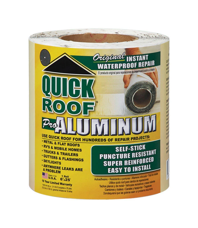 Aluminum Roof Seal Tape, 6 Inches by 25 Feet, Weatherproof and Durable