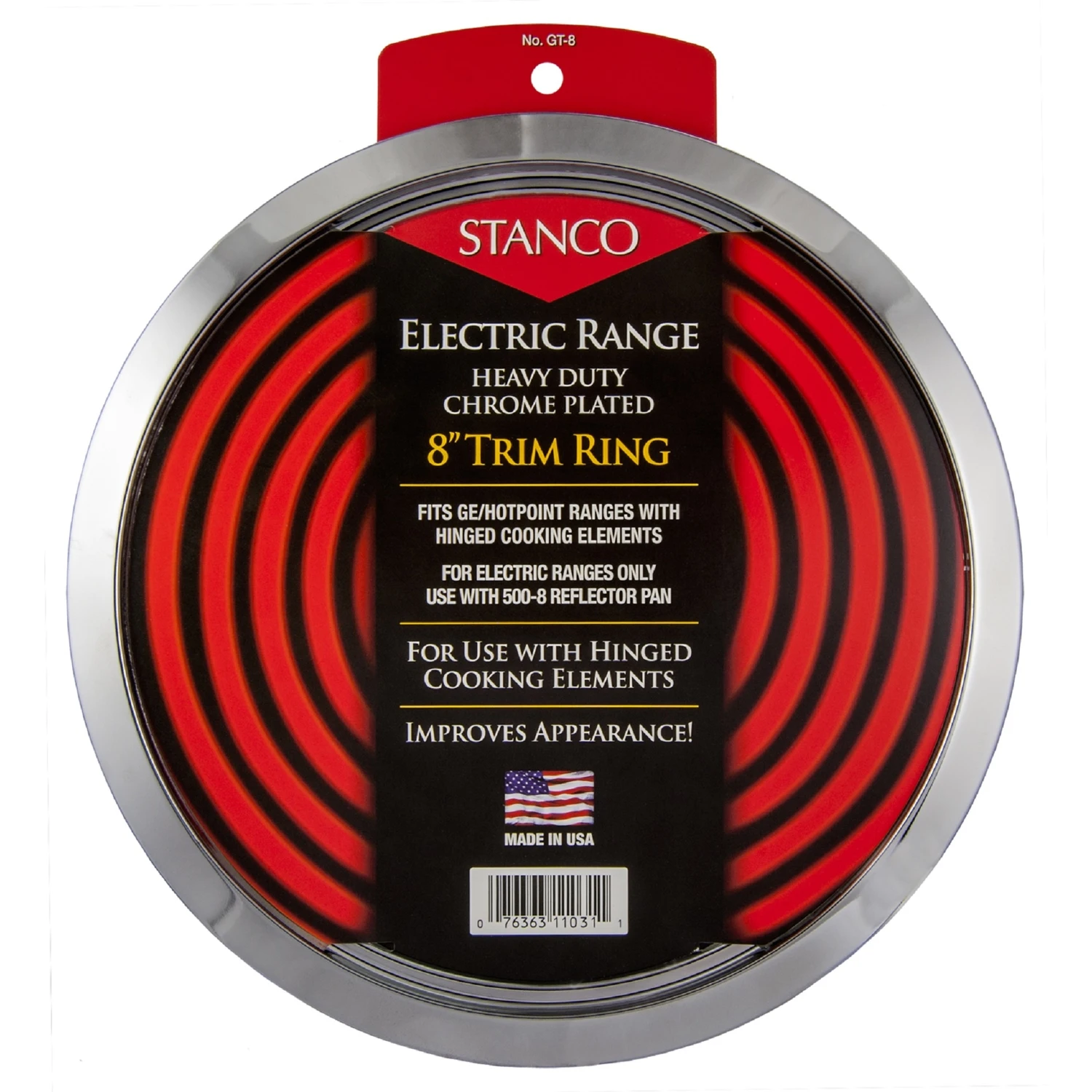 Steel Trim Ring 8 In. Wide For Ge/hotpoint Stoves - Model Gt-8