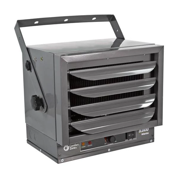 Ceiling Mount Industrial Heater, 5,000 Watts, 3 Settings, Thermostat, Charcoal Gray