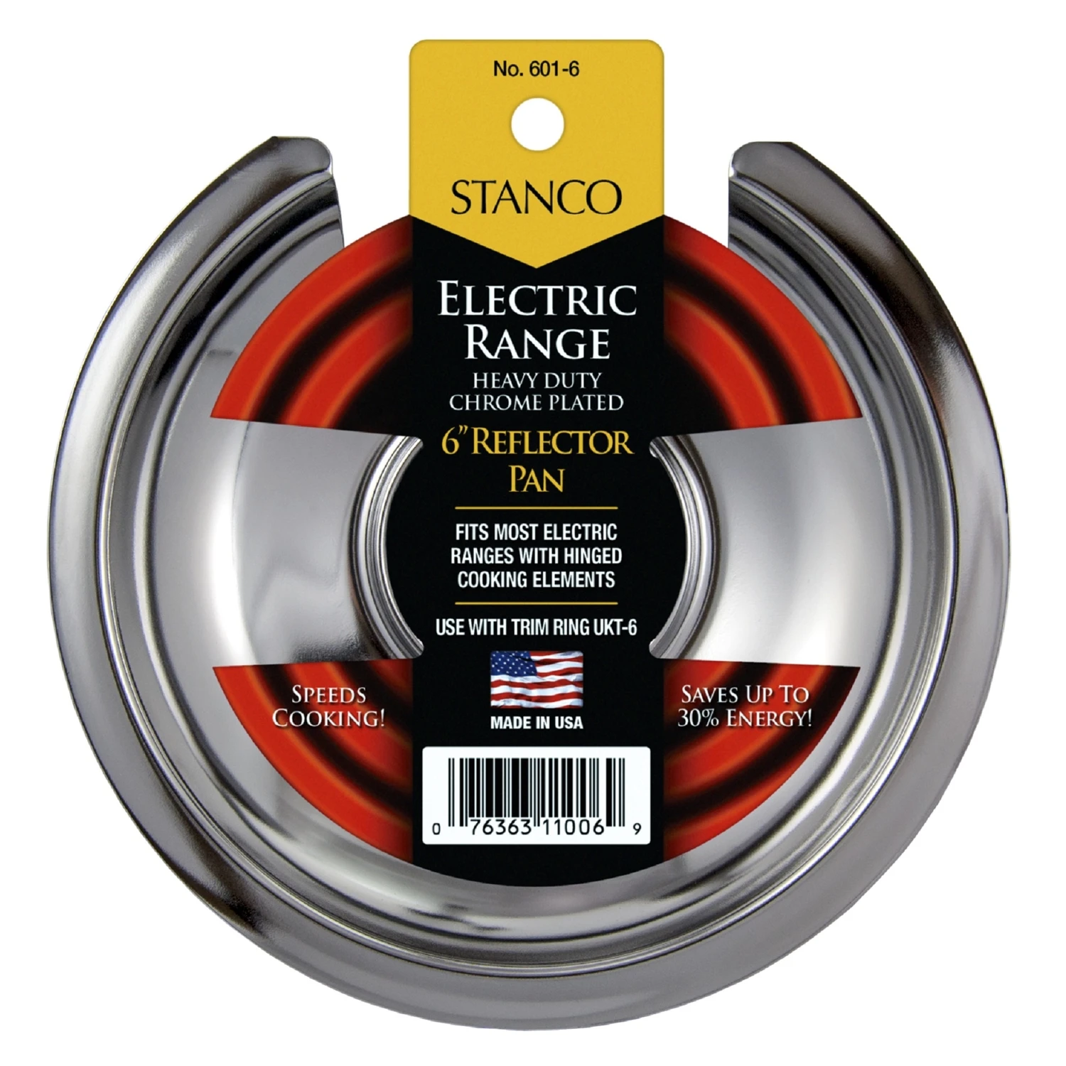 Steel Reflector Pan 6 In. Wide For Electric Ranges