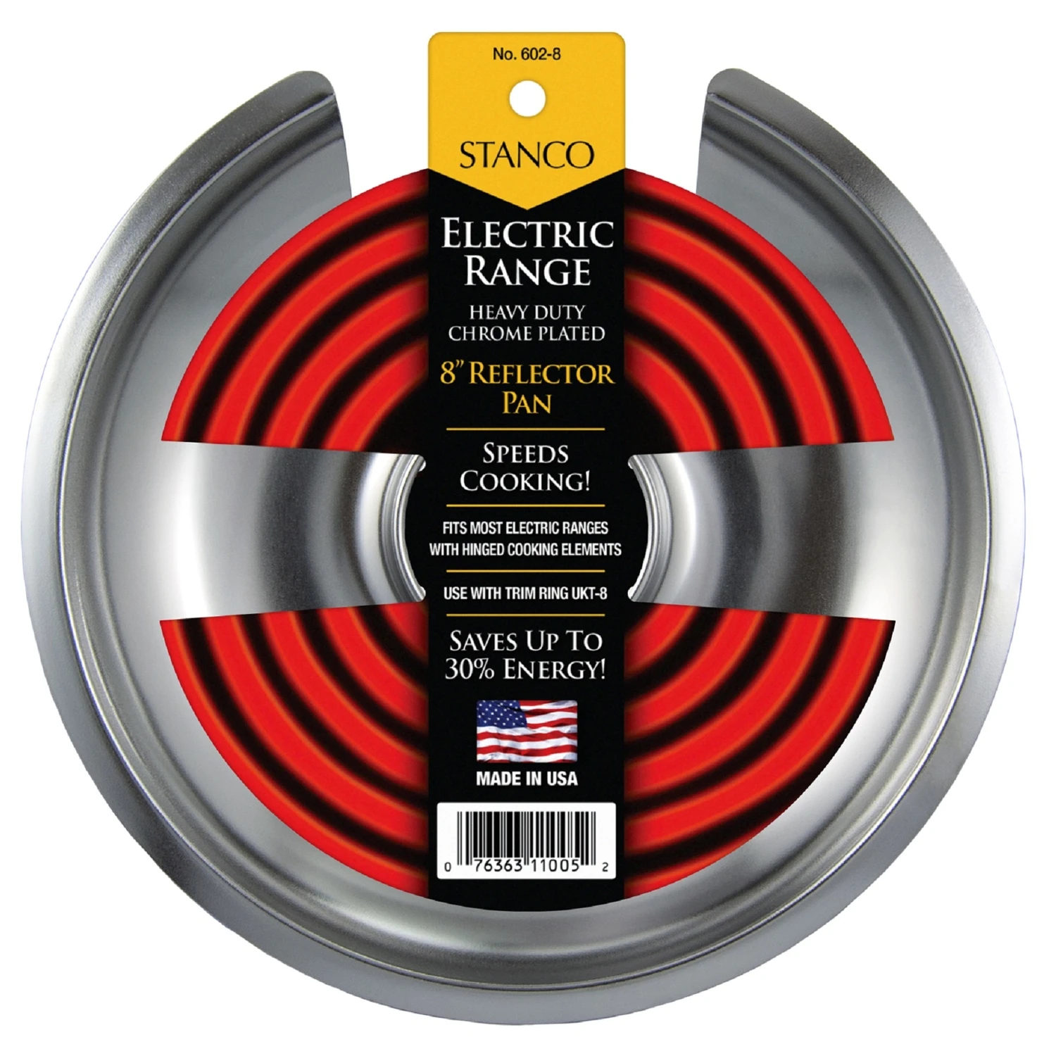 Steel Reflector Pan 8 In. Wide For Electric Ranges