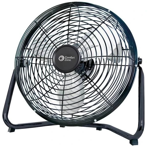 Heavy-Duty High Velocity Fan, Black Metal, 14-Inch Diameter