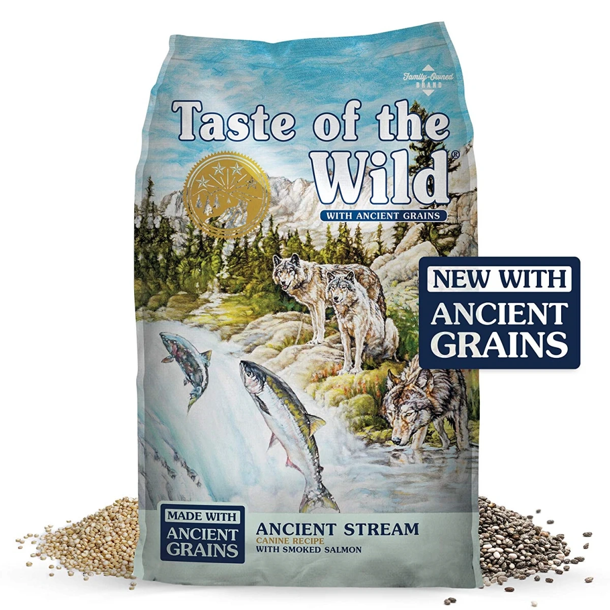 Ancient Stream Adult Salmon Dry Dog Food 28 Lb