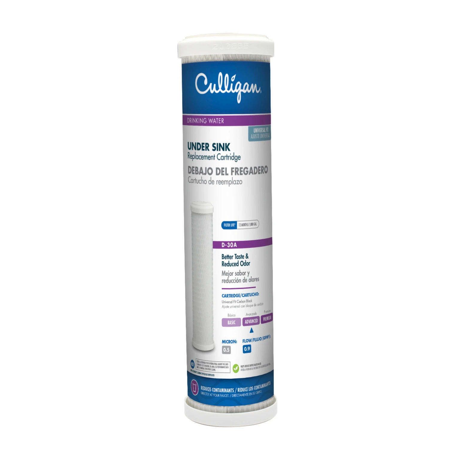 D-30a-d Under Sink Drinking Water Filter Cartridge - 0.5 Micron Filtration