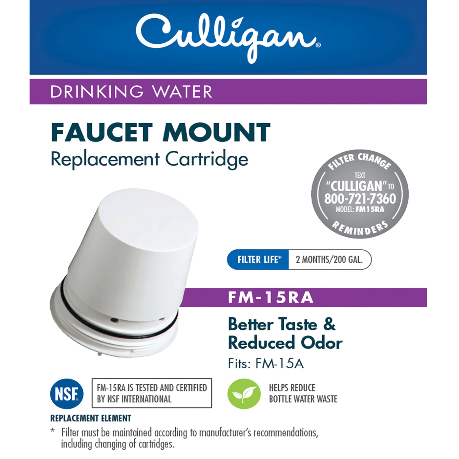 Fm-15ra Faucet Mount Water Filter Cartridge - 200 Gallon Capacity