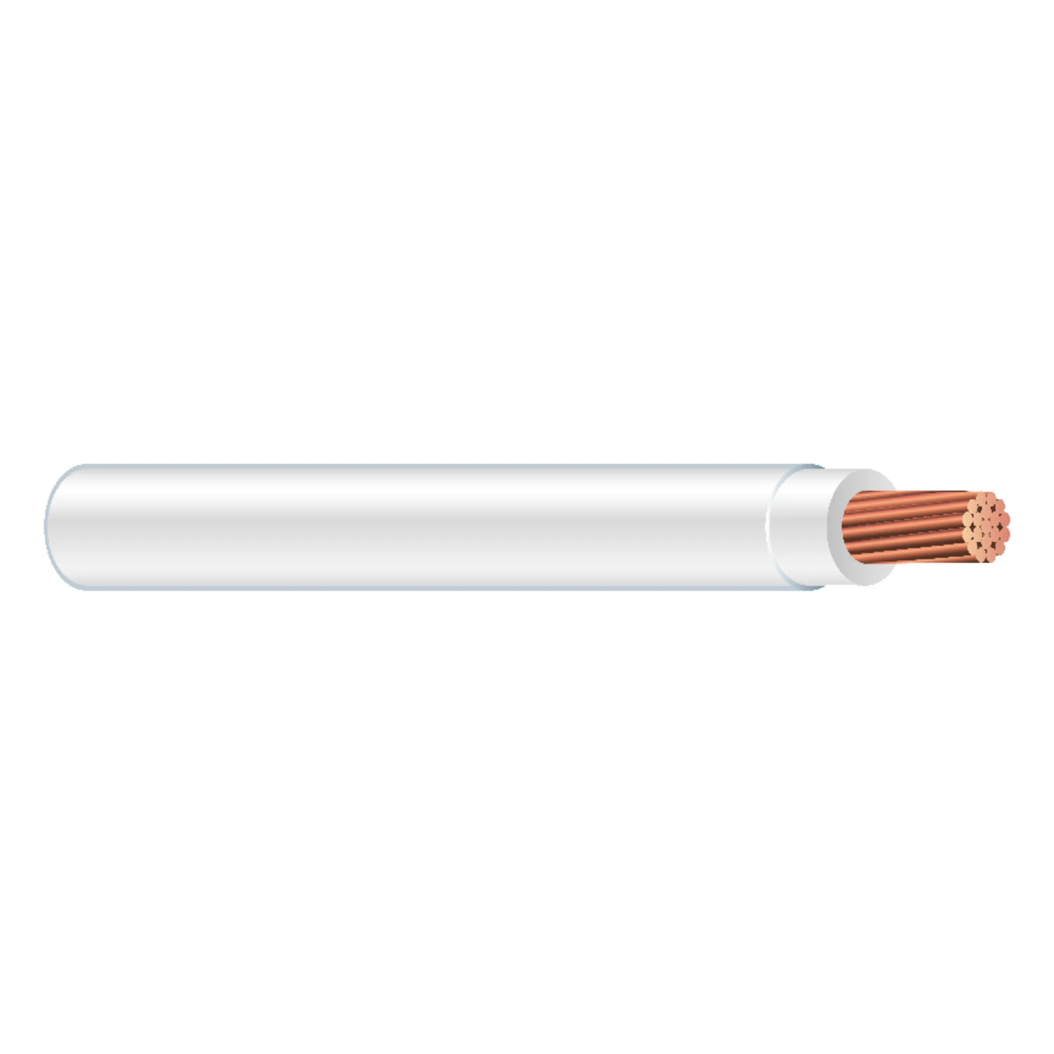 500 Foot 6 Stranded Building Wire in White for Electrical Applications