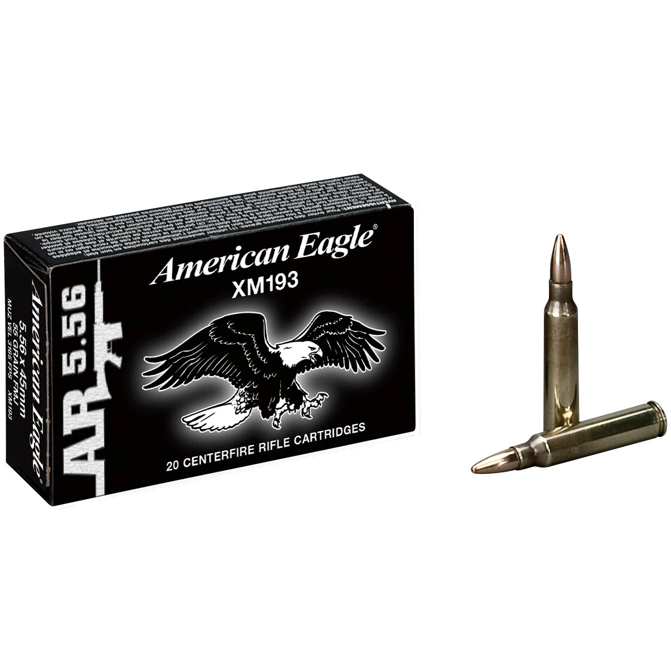 American Eagle 5.56x45mm Fmj 55 Grain Ammunition - 20 Rounds