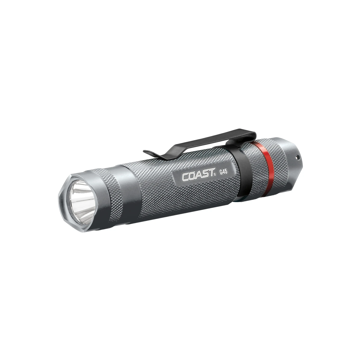 G45 385 Lumen Silver Led Flashlight With Aaa Battery