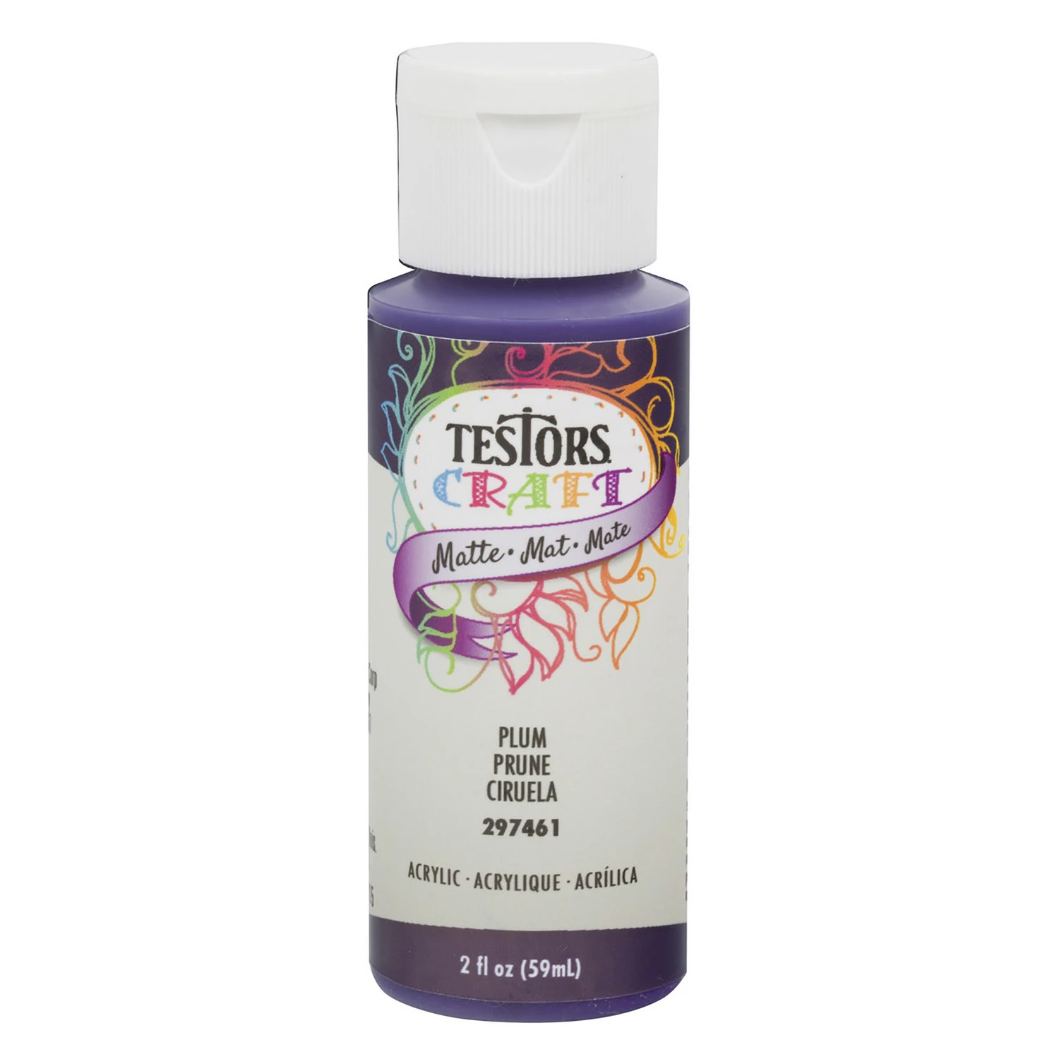 Acrylic Craft Paint in Plum Color, 2 Ounce Bottle