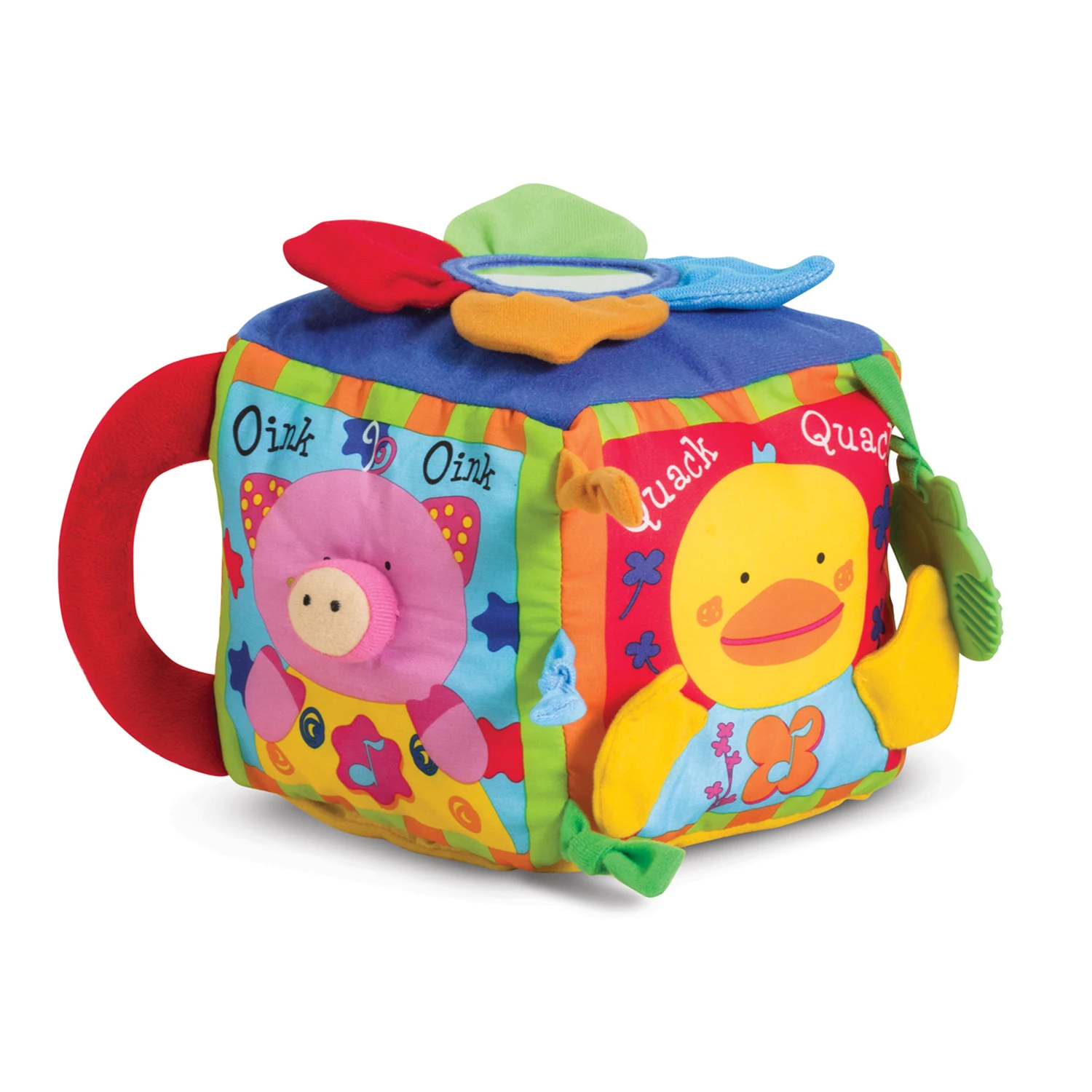 Musical Farmyard Cube Learning Toy With Teether And Mirror