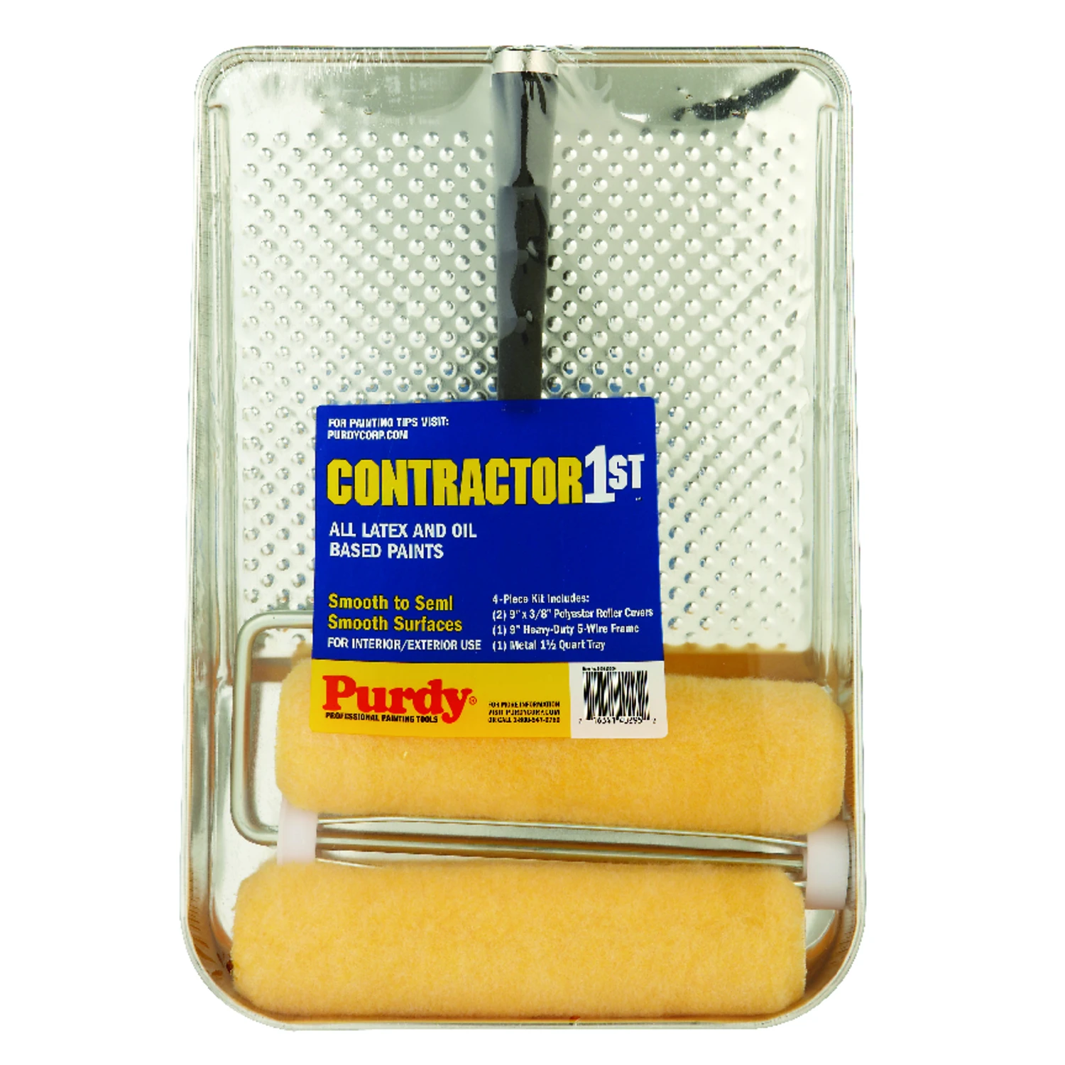 Contractor 1st 9 In. 3/8 In. Knit Roller & Tray Set (4-piece)