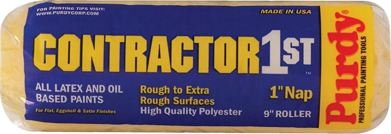 Contractor 1st Paint Roller Cover, 9 x 1 In.