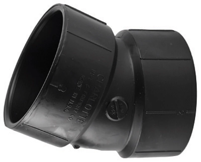 3 In. Hub X Hub 22-1/2 Degree Abs Elbow For Drain-waste-vent Applications