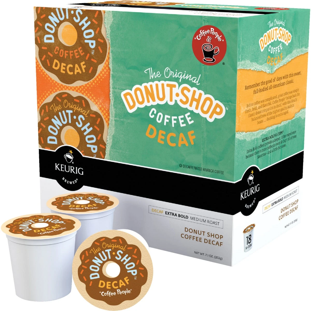 K-Cup For Keurig Coffee Brewers, Donut Shop Decaf, 18-Ct.