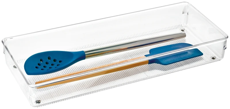 Linus Clear Plastic Drawer Organizer 2 In. H X 6 In. W X 15 In. D