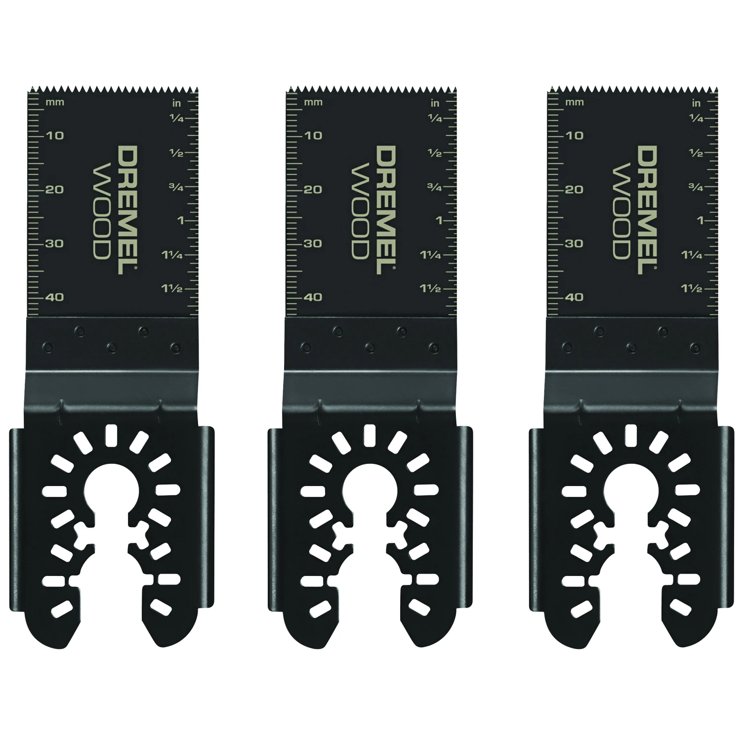 3-Pc. Dual Interface Universal Oscillating Wood Blade Kit, Flush Cutting