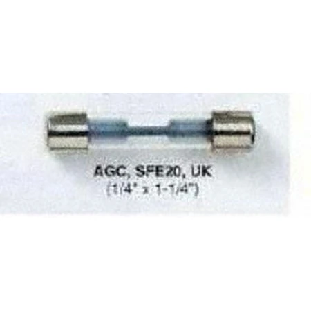 Agc20bp Automotive Fuse, 20 Amp, Glass Body, 32 Volt, 5 Pack
