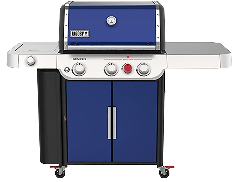Genesis E-335 3 Burner Liquid Propane Grill Deep Ocean Blue With Side Burner