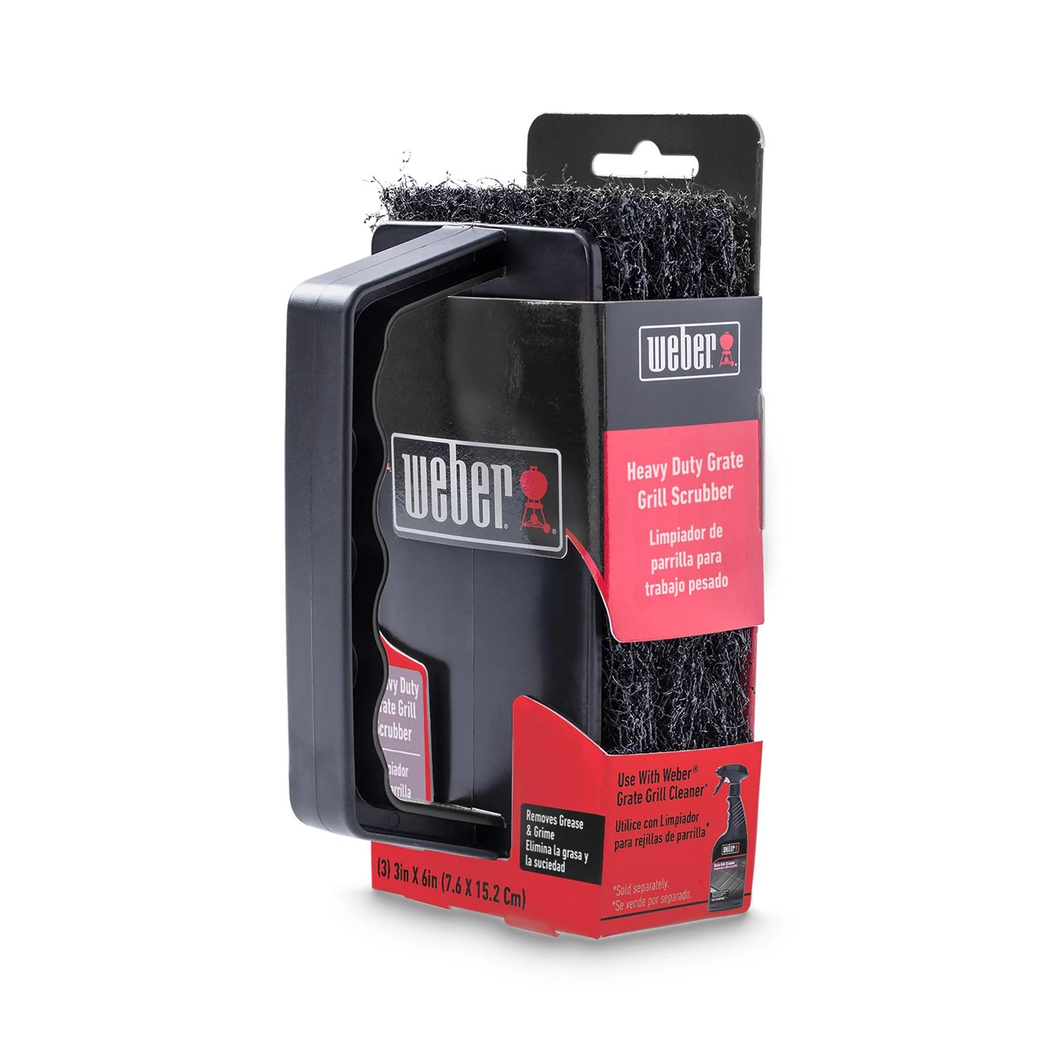 Heavy Duty Grill Grate Scrubber With 3 Replacement Pads - Model 8026