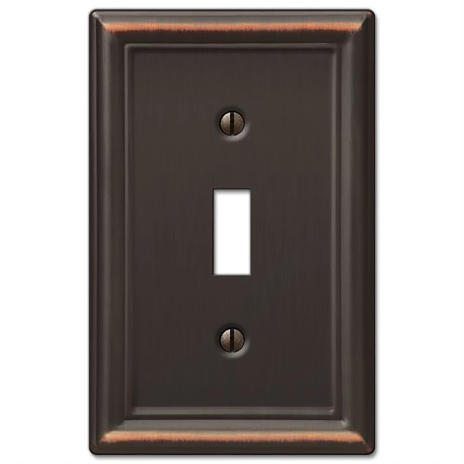 Chelsea Wall Plate, Aged Bronze, Steel, 1 Toggle