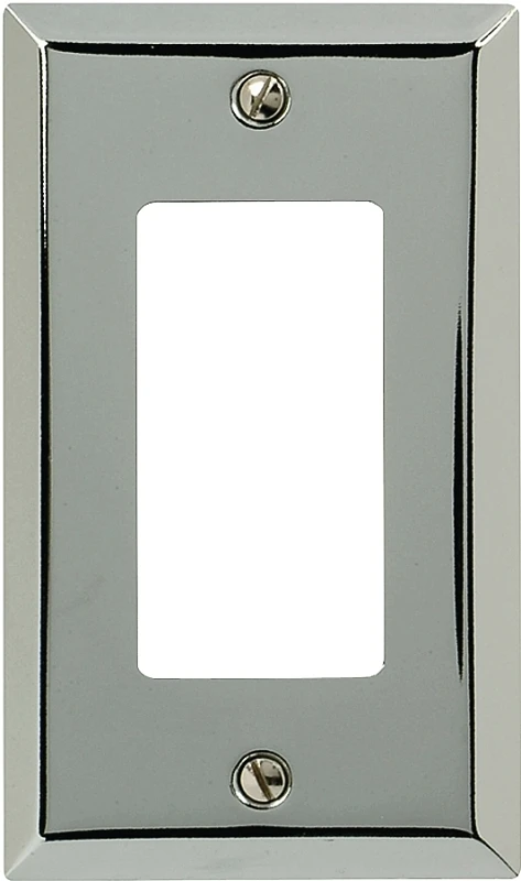 Century Wall Plate, Polished Chrome, Steel, 1 Rocker