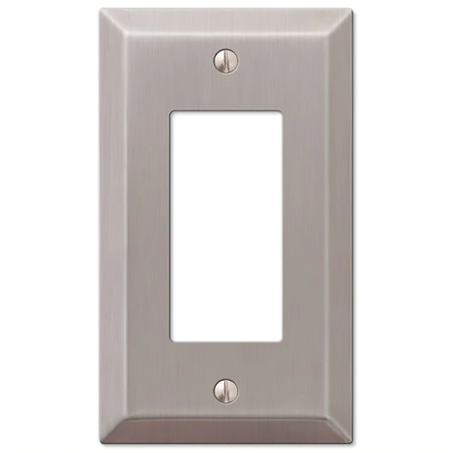 Century Wall Plate, Brushed Nickel, Steel, 1 Rocker