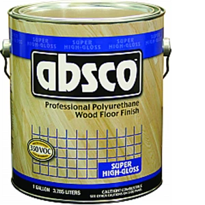 Absco Super High-gloss Clear Polyurethane Wood Floor Finish, 1 Gallon