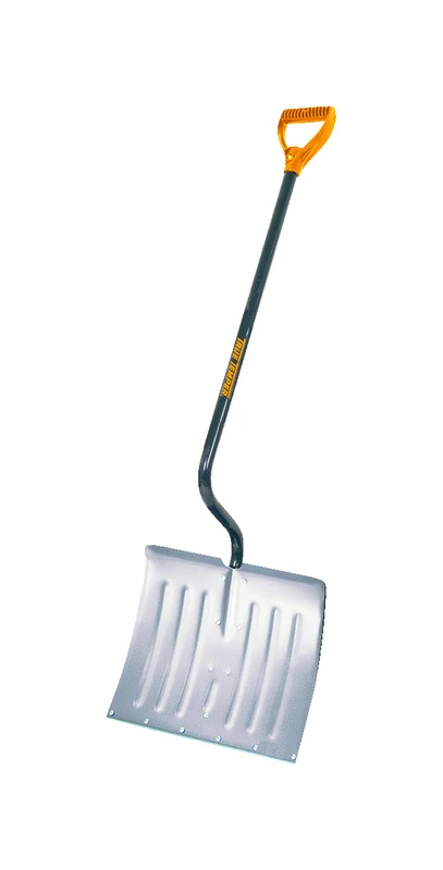 18 In. Aluminum Snow Shovel With Steel Wear Strip And 37.5 In. Handle