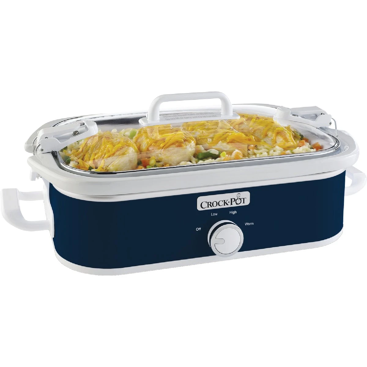 3.5 Qt. Navy Blue Casserole Slow Cooker With Cook & Carry System