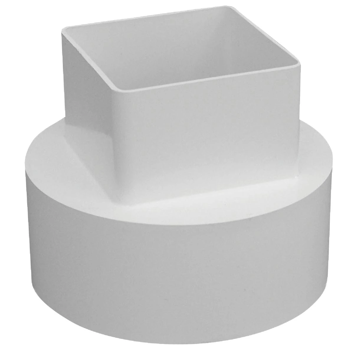 White Gutter Downspout Adapter for Seamless Gutter Systems