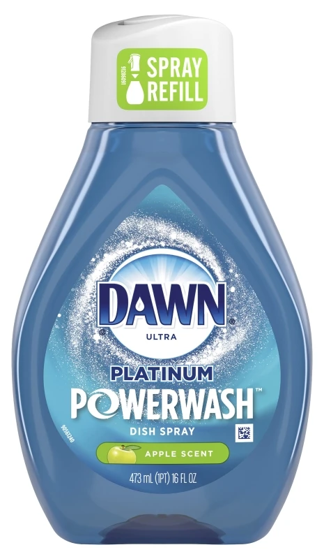Platinum Powerwash Dish Spray Soap, Apple Scent, 16 Oz Refill