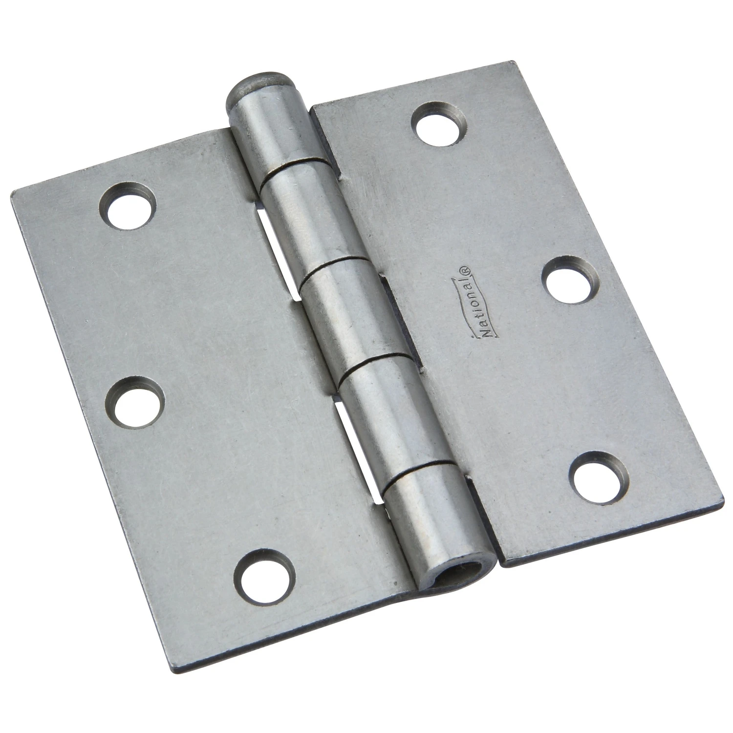 Plain Steel Removable-Pin Broad Hinge, 3.5 In.