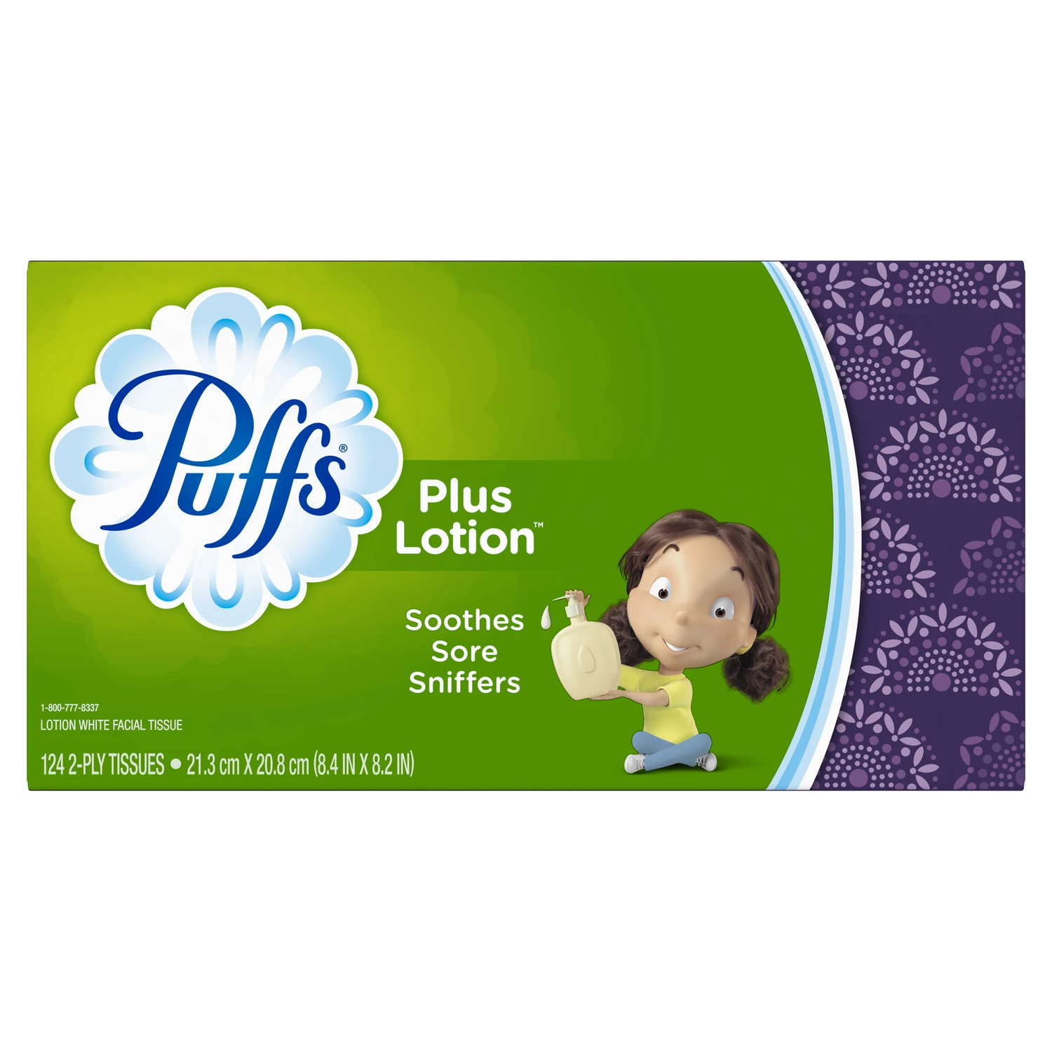 Plus Lotion Facial Tissues, 124-Ct.