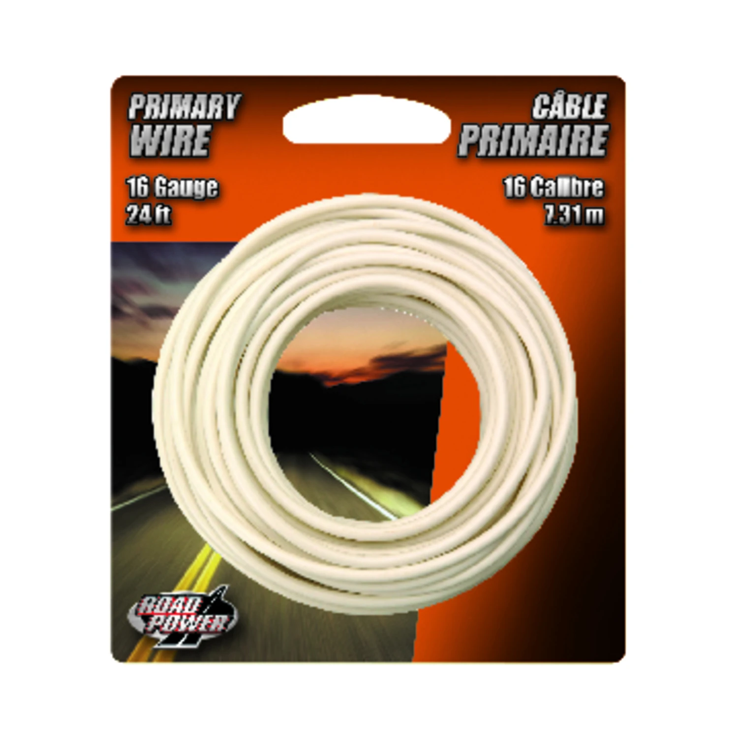 24' WHT 16GA Prim Wire