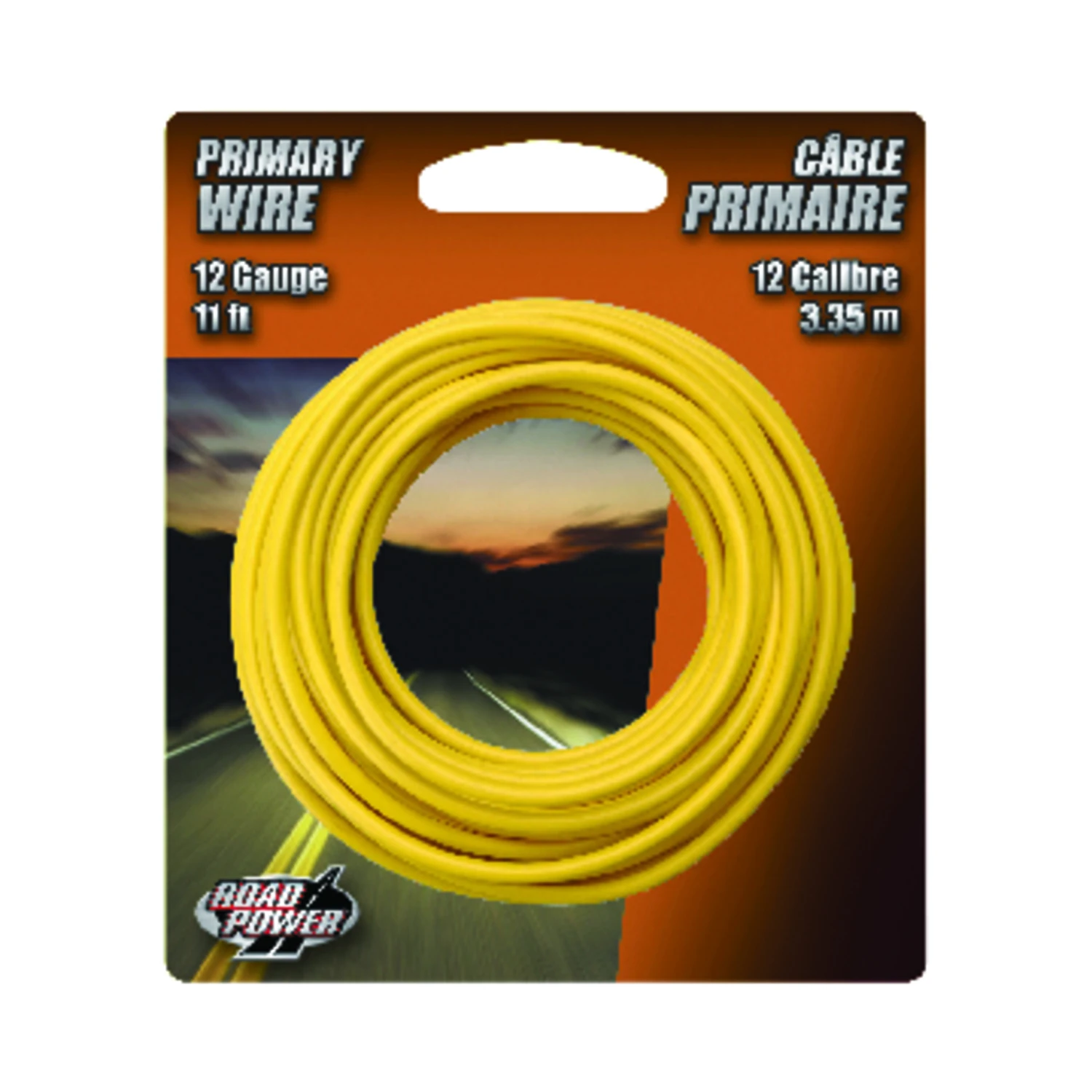11' YEL 12GA Prim Wire