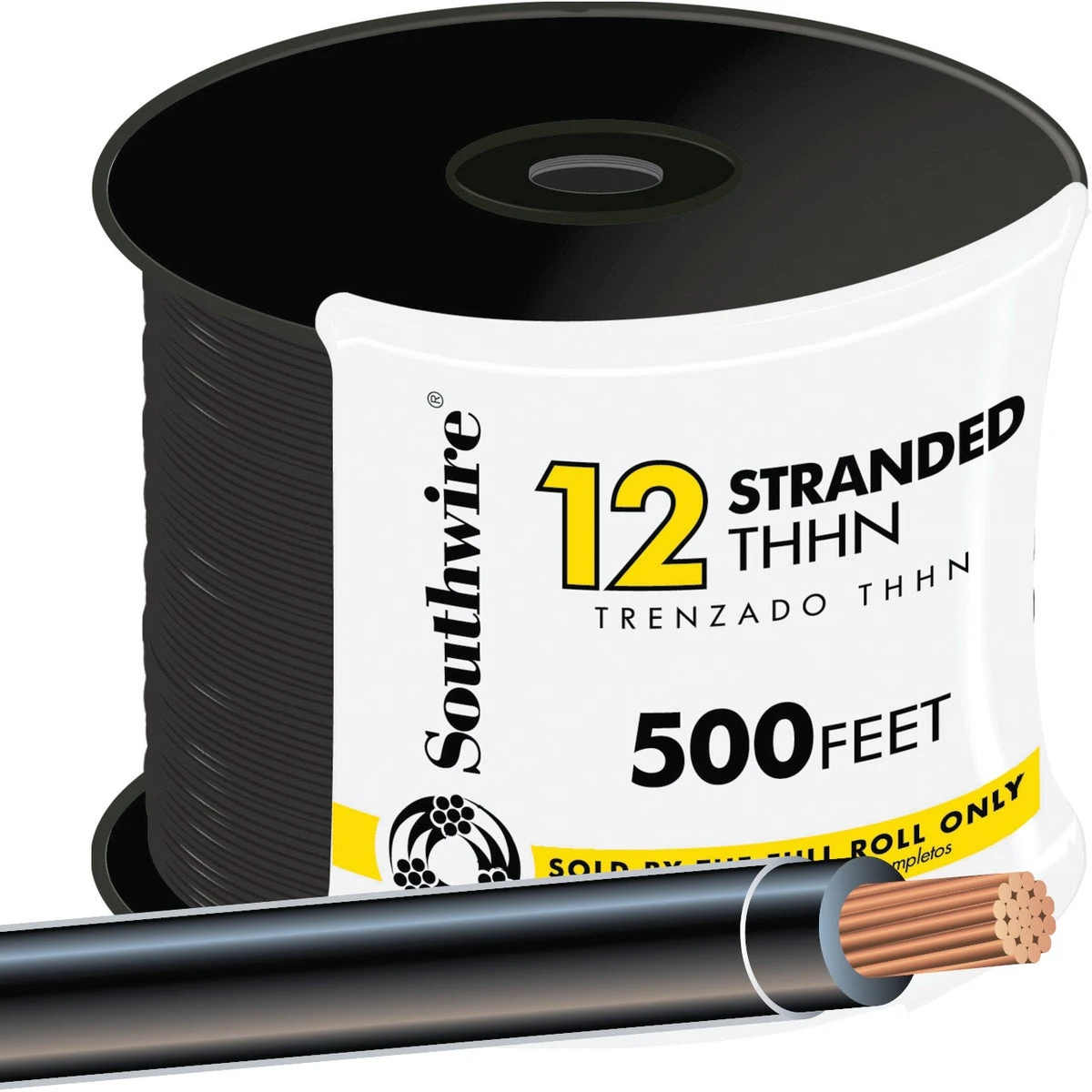 500 Ft. 12 Awg Stranded Black Thhn Electrical Wire