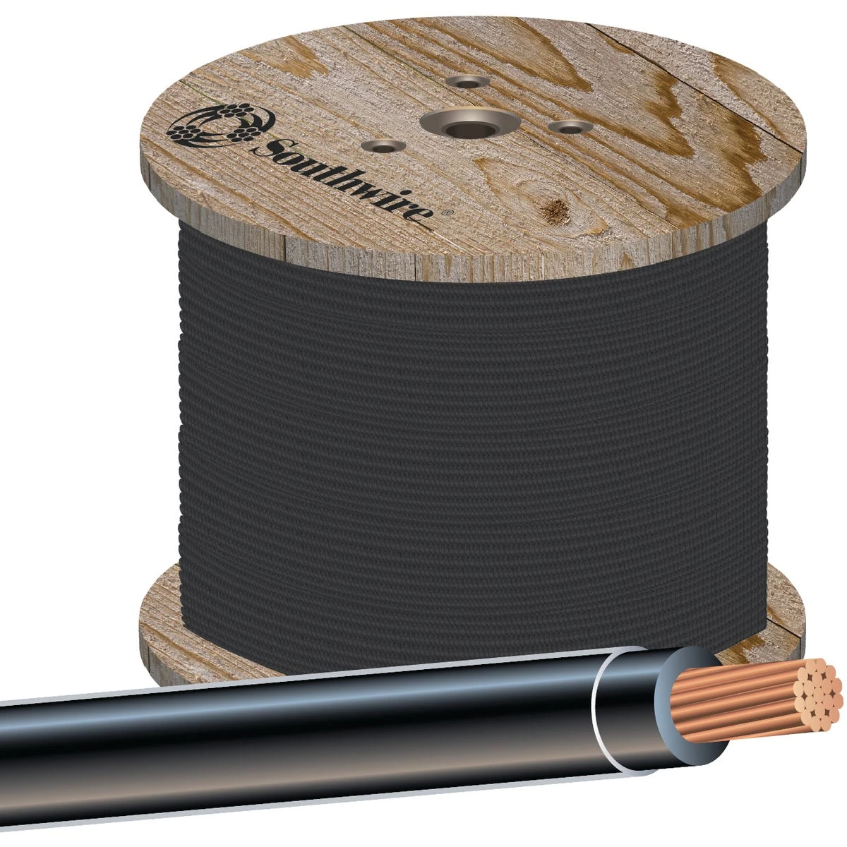 14 Gauge Stranded Building Wire, Black, 500 Feet Length