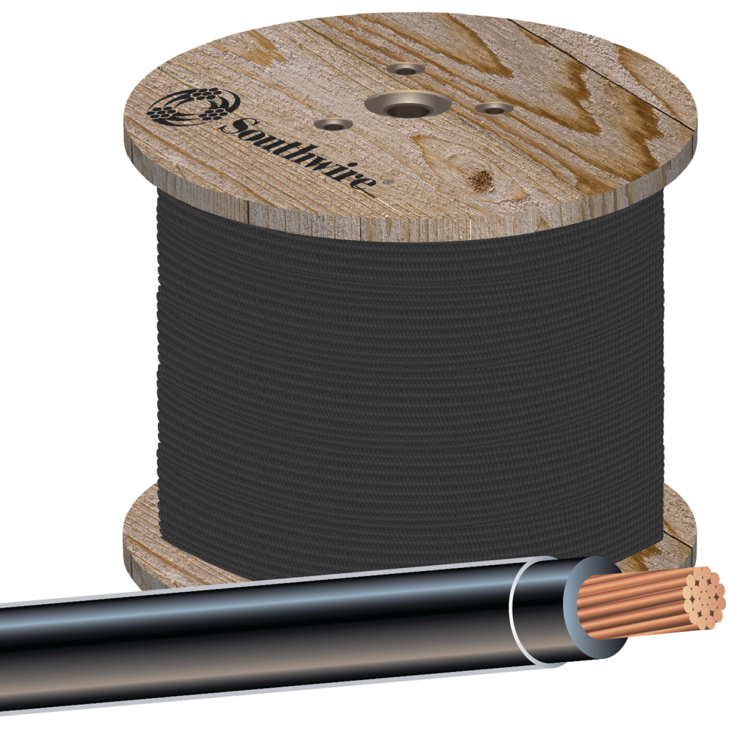 500 Ft. 4 Awg Stranded Black Thhn Electrical Wire - Ul Listed