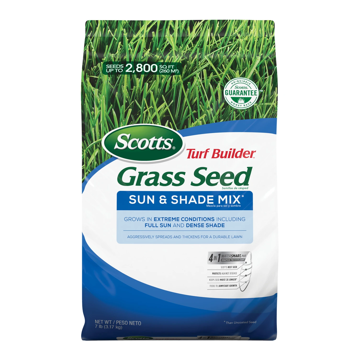 Turf Builder Sun & Shade Grass Seed 7 Lb - Versatile Mix For All Conditions