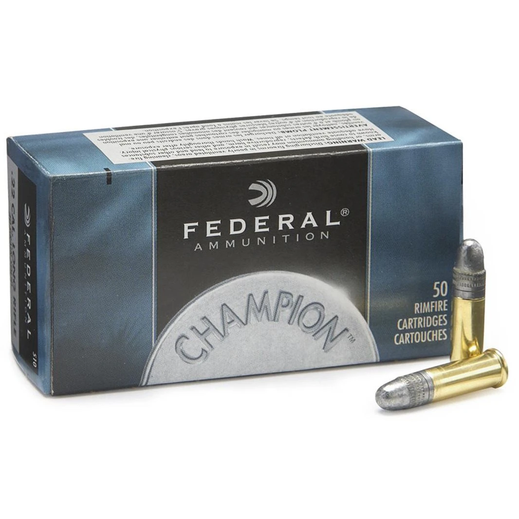 Premium Champion .22 Long Rifle Rimfire Target Ammunition, 50 Rounds, 40 Grain